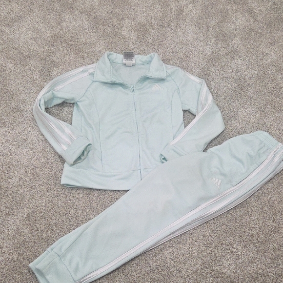 adidas Other - Adidas Pastel Blue Tracksuit with White Stripes
